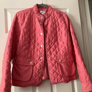 Ann Taylor Loft Quilted Coral Puffer Jacket